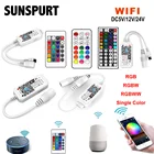 Контроллер Wi-Fi светодиодный RGB RGBW RGBWW Bluetooth 2,4G, сенсорный контроллер для светодиодных лент 5050, 2835, WS2811, WS2812B, 1-10 шт., 5 В, 12 В, 24 В постоянного тока