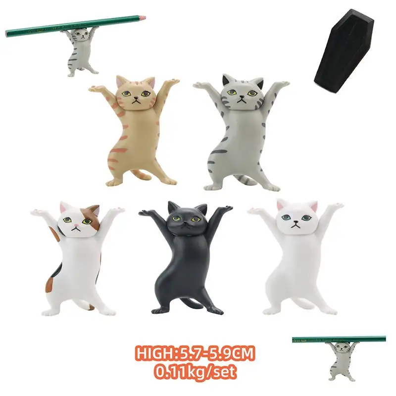 

5pcs/set for car interior cat Coffin Dance Figures Decoration accessories