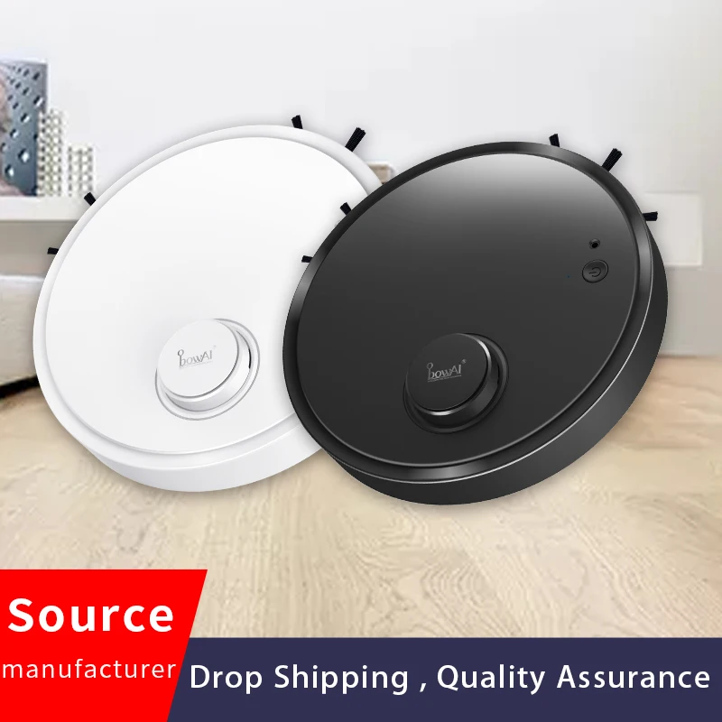 

Robot Vacuum Cleaner 2400mah Slim Strong Suction Quiet Wiping Function For Home Floors Carpet Run Wireless Machine 6w 3-in-1
