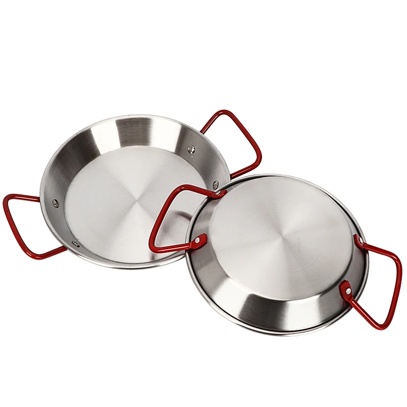 

Stainless Steel paella pan non stick kitchen pot frying pan Cheese baked pot Pasta dish Fried chicken dish grill pan cookware