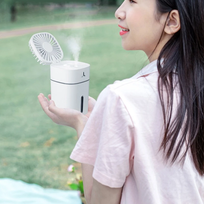 

Mini Folding Spray Fan USB Rechargeable Portable Spray Cooling Artifact Humidifier water replenishment For Office Outdoor Travel