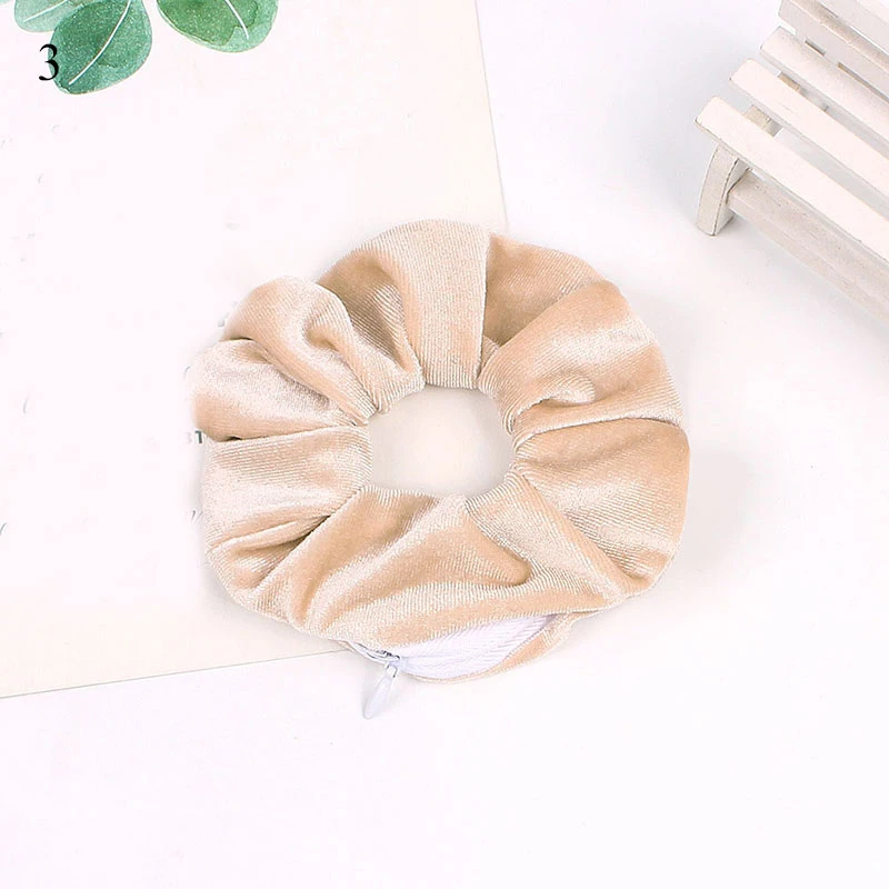 Женские резинки для волос на молнии эластичные с карманами аксессуары в