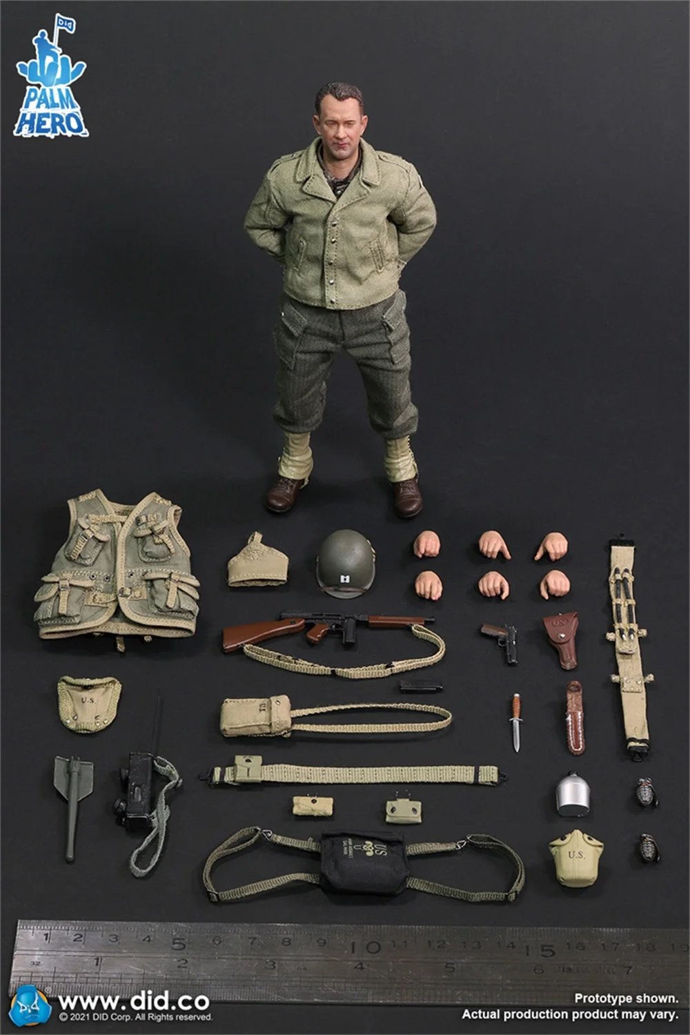 

DID 1/12th A80150 XA80010 Palm Hero WWII US Ranger Captain Miller Full Set Doll Scale 1/12 For Fans Collectable In Stock