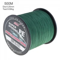 500m green super strong fishing line 4 strands weaves pe braided fishing rope multifilament size line1 5