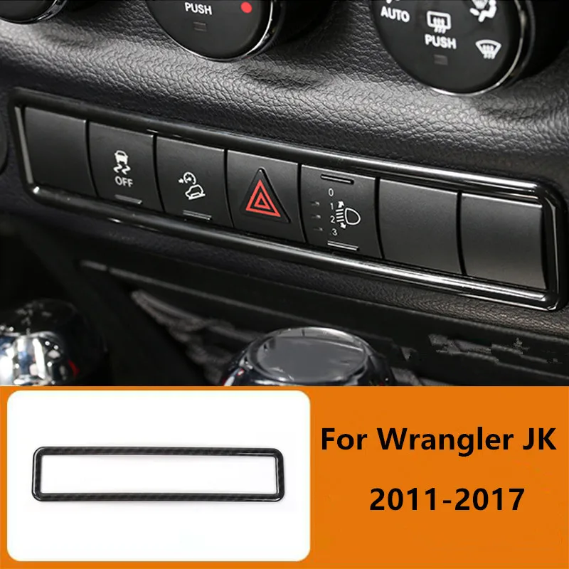 

Interruttore Della Luce Di Emergenza Pulsante Cornice Decorazione Copertura Per Jeep Wrangler JK 2011-2017 Accessori Auto