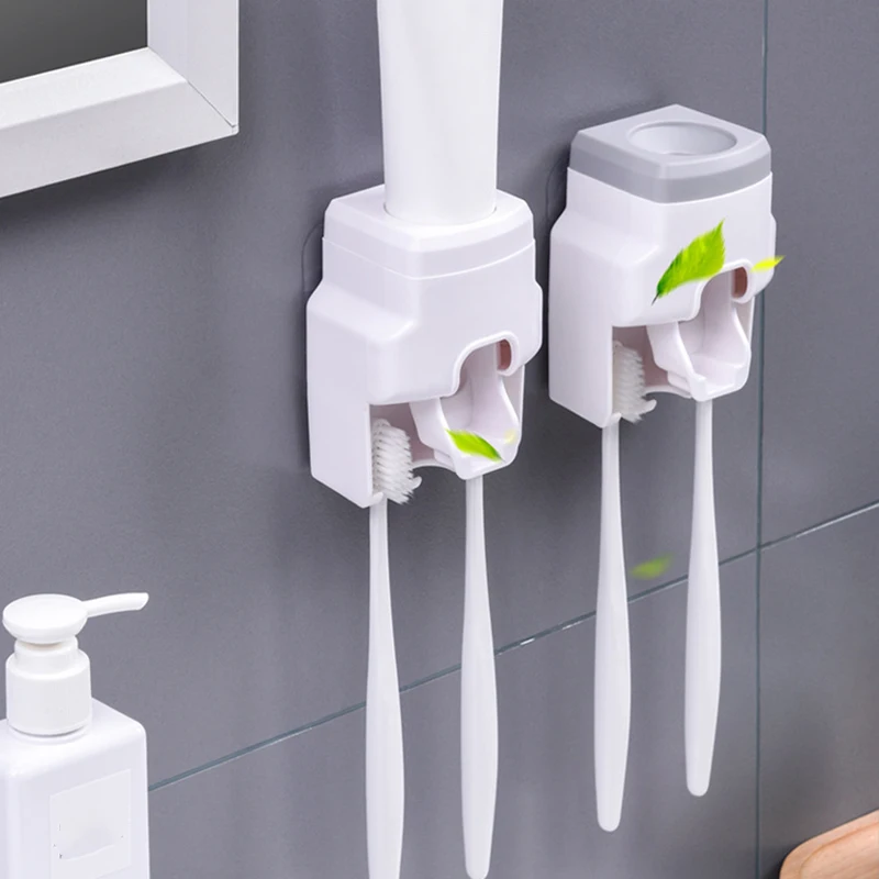 

Wall Mount Toothpaste Squeezing white Creative Lazy Toothpaste Squeezer Automatic Toothpaste Dispenser Bathroom Toothbrush Holde