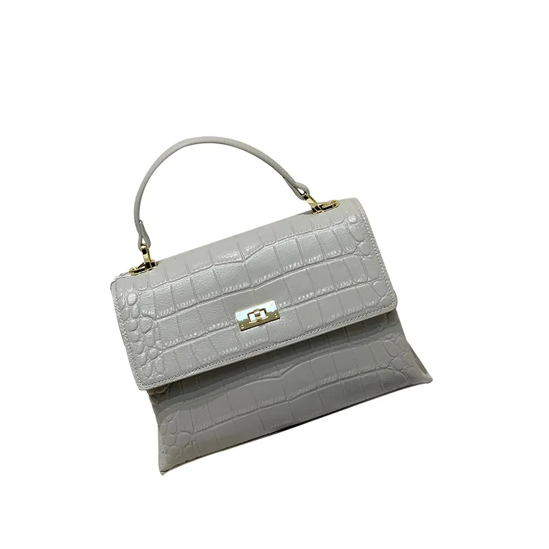 

Small square bag leather handbags 2021 new crocodile pattern crossbody shoulder bag ladies all-match leather handbag 9317