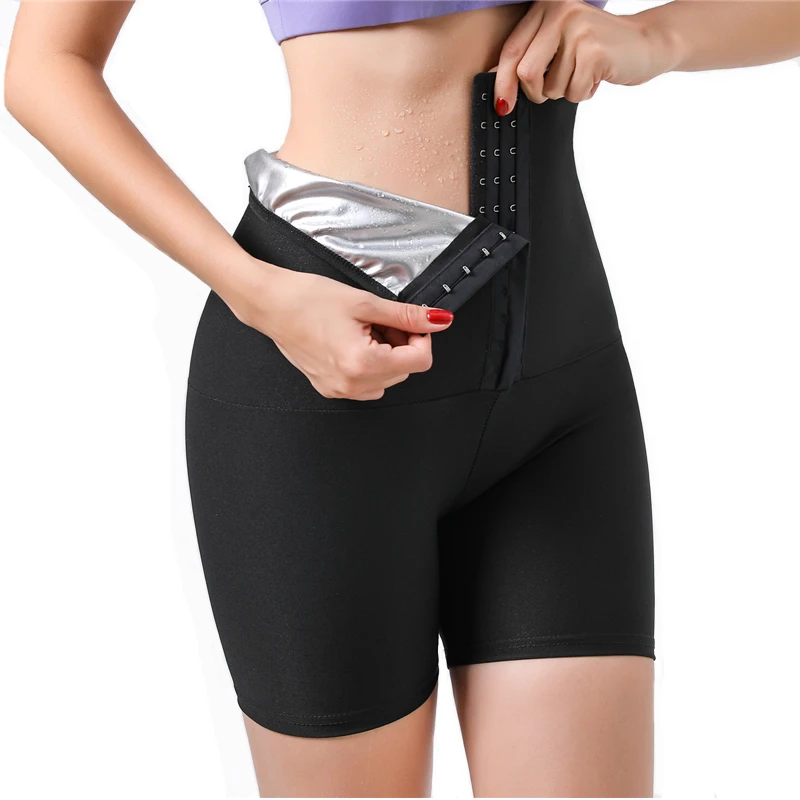 

Pantalones moldeadores de cuerpo para Sauna, pantalones adelgazantes con efecto Sauna, ropa moldeadora corta para Fitness