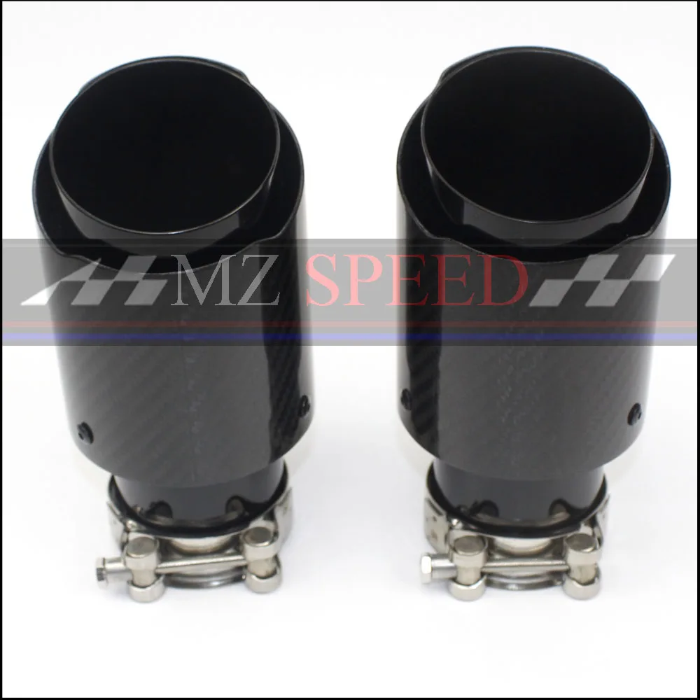 Автомобильная Глянцевая выхлопная система из углеродного волокна глушитель