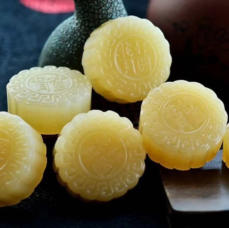 Натуральные китайские ручная работа хорошая луна кукуруза Луна нефритовые