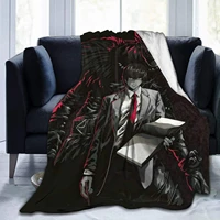 death note throwing blanket sofa bedliving roomwarm winter comfortable anime plush blanket for adults or children 80x60 inches