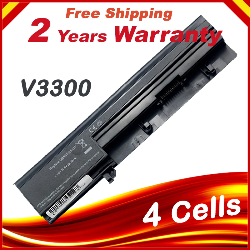Аккумулятор для ноутбука Dell Vostro 2200 451 0XXDG0 50TKN GRNX5 NF52T 4 ячейки 11354 мАч 3300-3350 7W5X09C |