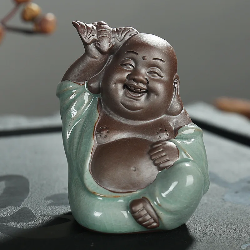 Набор для приготовления чайного сервиза Ge FIR Qin фигурки Будды Maitreya маленький