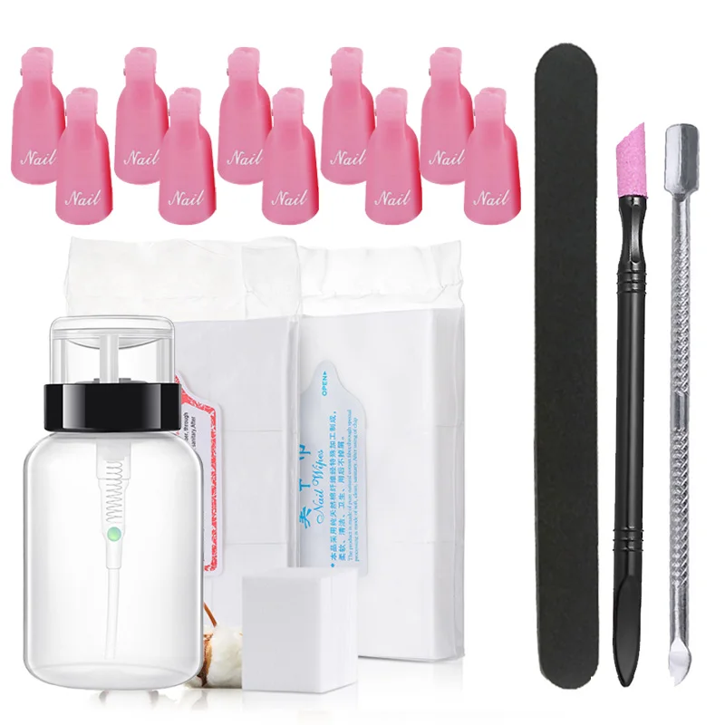 Набор инструментов для снятия лака ногтей Удаление замачиванием УФ гель 10 шт.