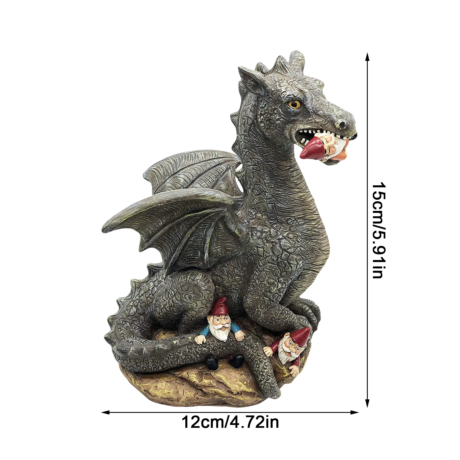 

Dinosaur Eating Gnomes Garden Art Outdoor For Fall Winter Garden Decor Outdoor Garden Ornament Dinosaur Decoration Accessories