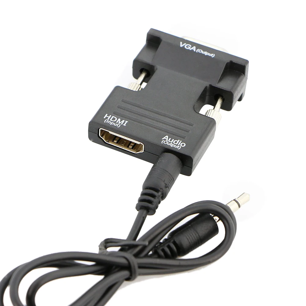 Переходник VGA мама с HDMI-разъемом папа и аудиокабелем Поддержка мультимедийных ПК