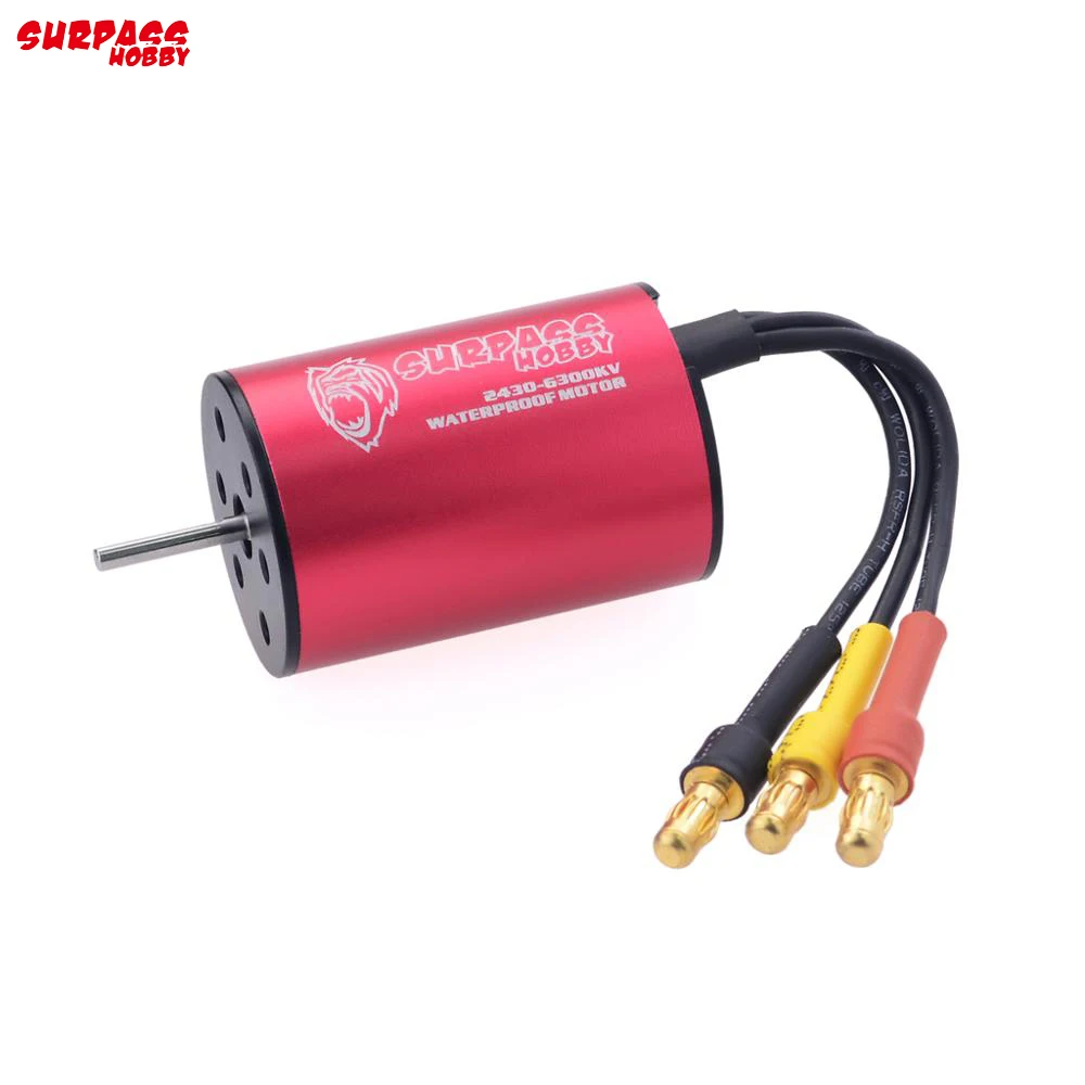 SURPASSHOBBY KK Waterproof Combo 2430 6300KV Brushless Motor w/25A ESC + S0017P 17G Servo for 1:16 1:18 GTR RC Drift Racing Car | Игрушки и
