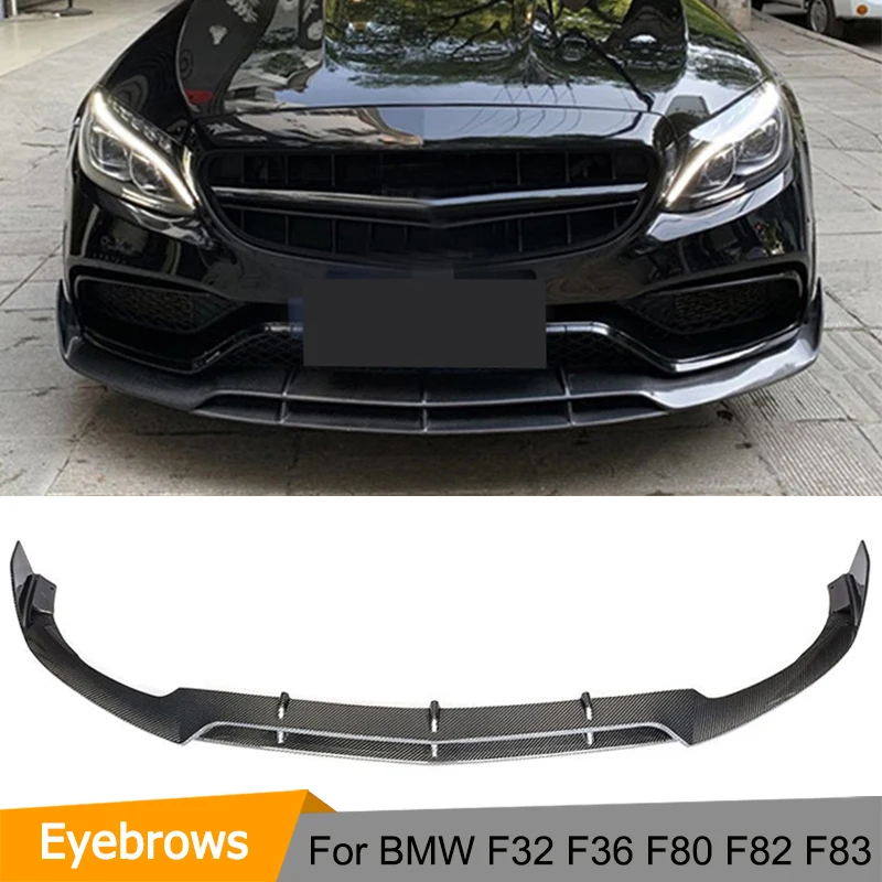Передний бампер из углеродного волокна класса C спойлер для Mercedes Benz W205 C63 AMG C180 C200