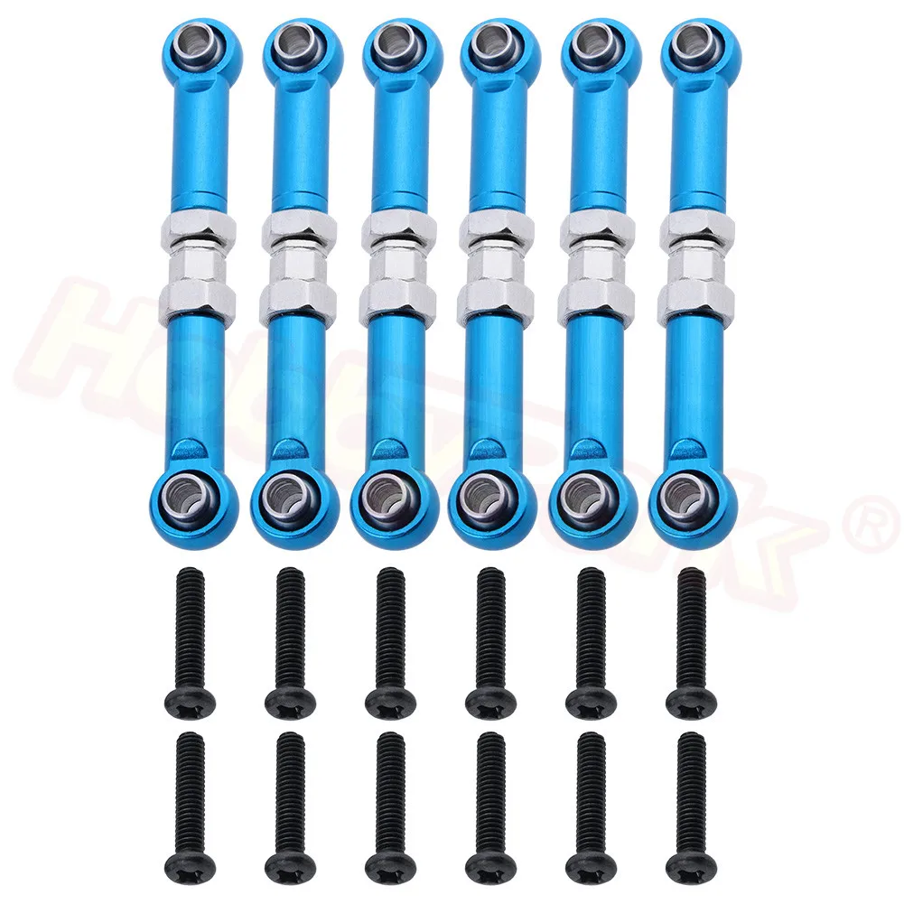 

Тяговая тяга сервопривода из алюминия, 6x A959-03 для WLtoys A959, апгрейд A969 A979 1/18th RC Car