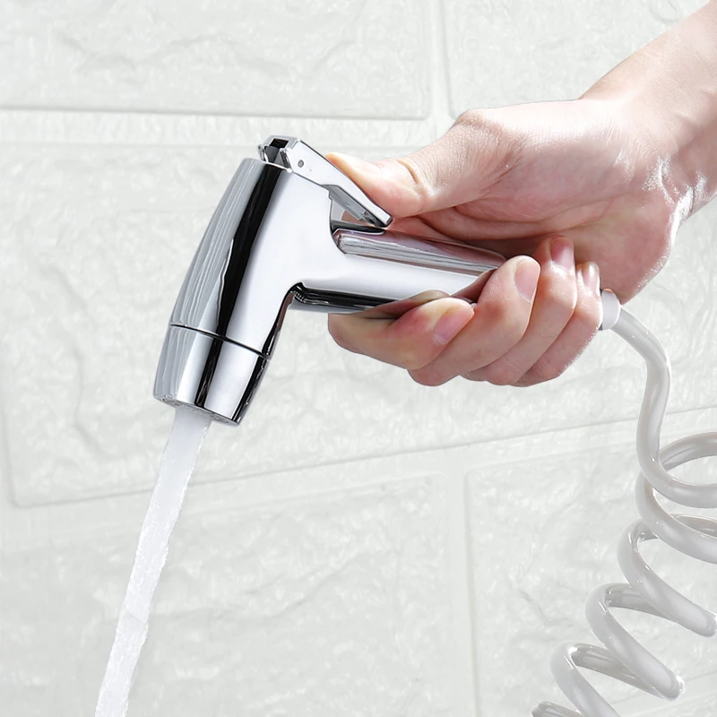 Ручной спрей для биде черный латунный корпус 2 функции лейка душа ABS распылитель