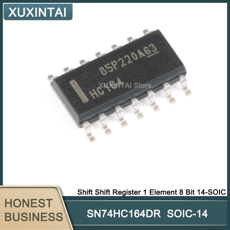

100 шт./лот SN74HC164DR SN74HC164 коробка переключения передач 1 элемент 8 бит 14-SOIC