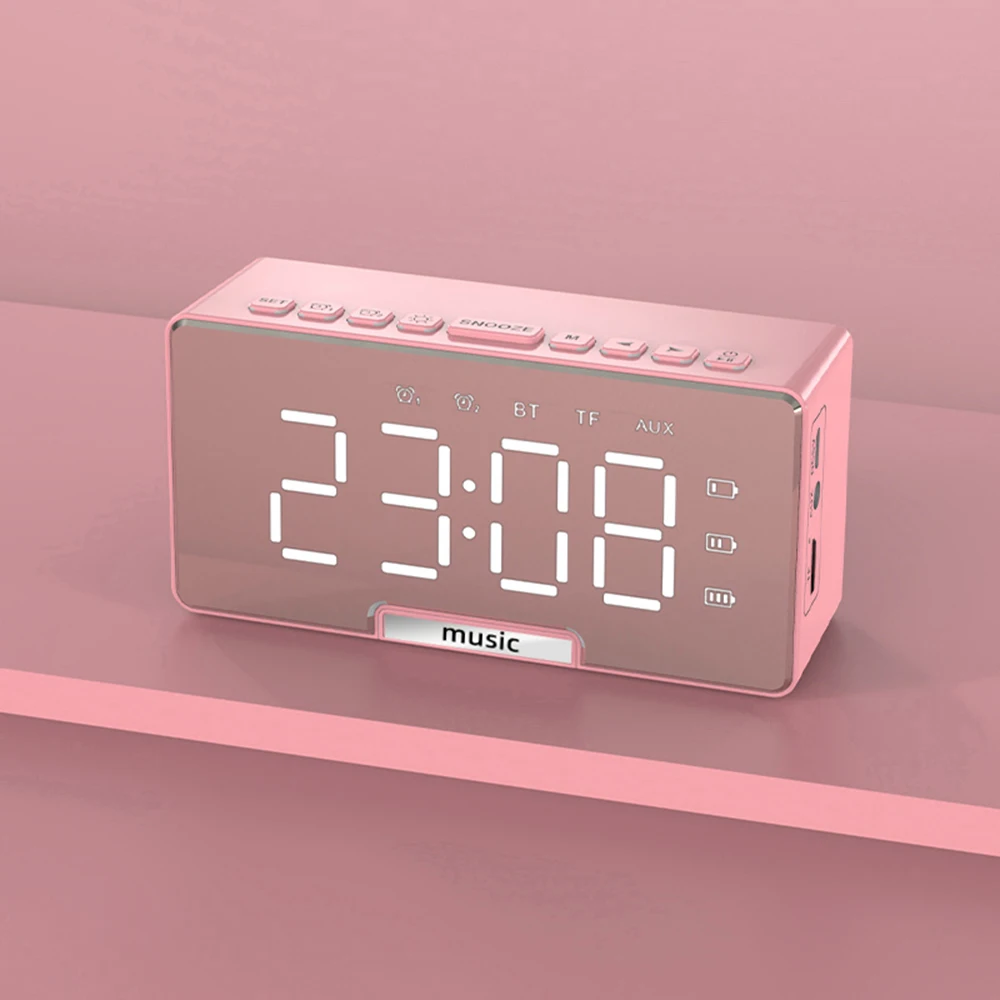 BT Музыка Будильник светодиодный цифровые часы 2 будильника Snooze электронные