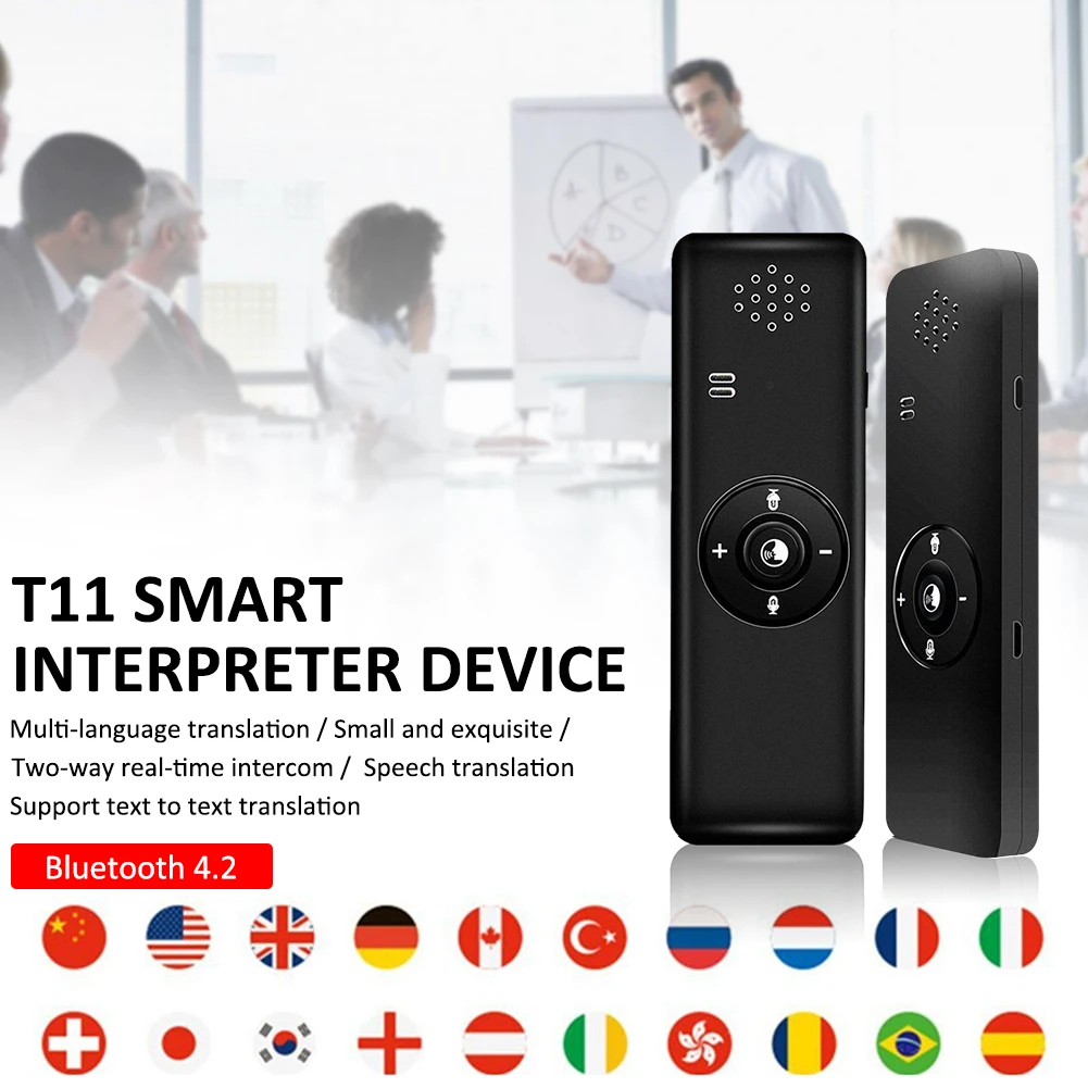 Интеллектуальный 41 языковый переводчик Bluetooth переводчик в режиме реального времени переводная машина путешествия встречи голосовые переводчики