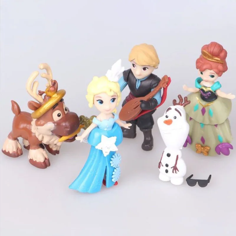 

Disney Frozen 2 Snow Queen Elsa Anna Action Figures Olaf Kristoff Sven Anime Model Dolls Figurines Toys For Children's Gifts