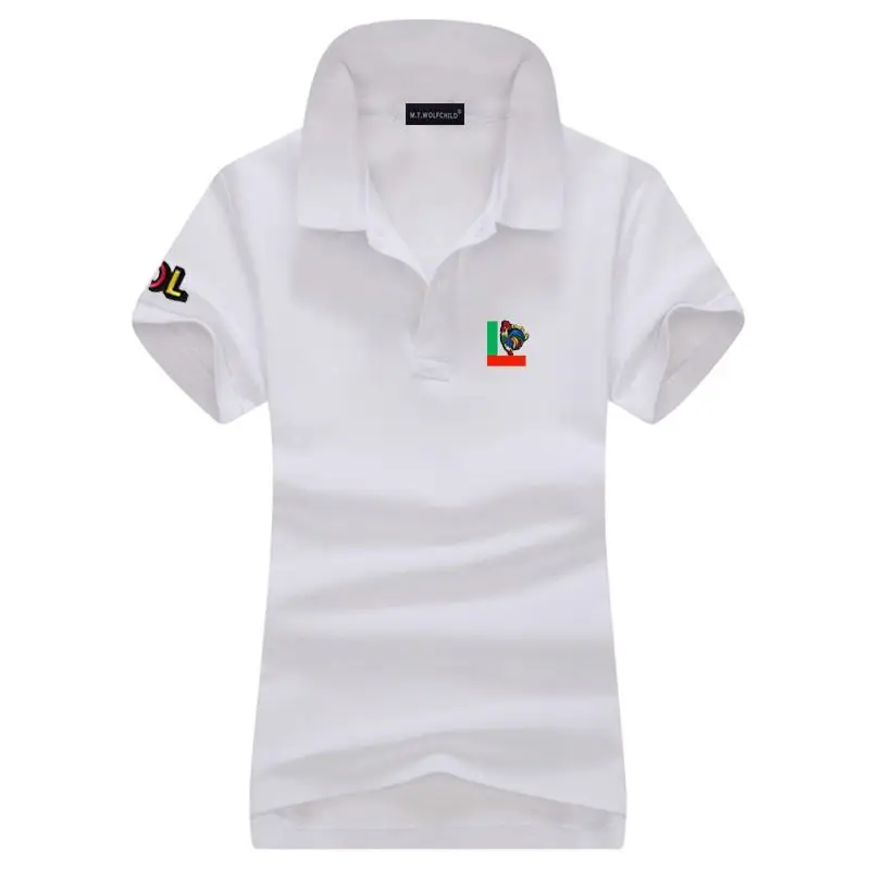 Летняя мода новый дизайн женские рубашки поло 100% хлопок высокое качество с