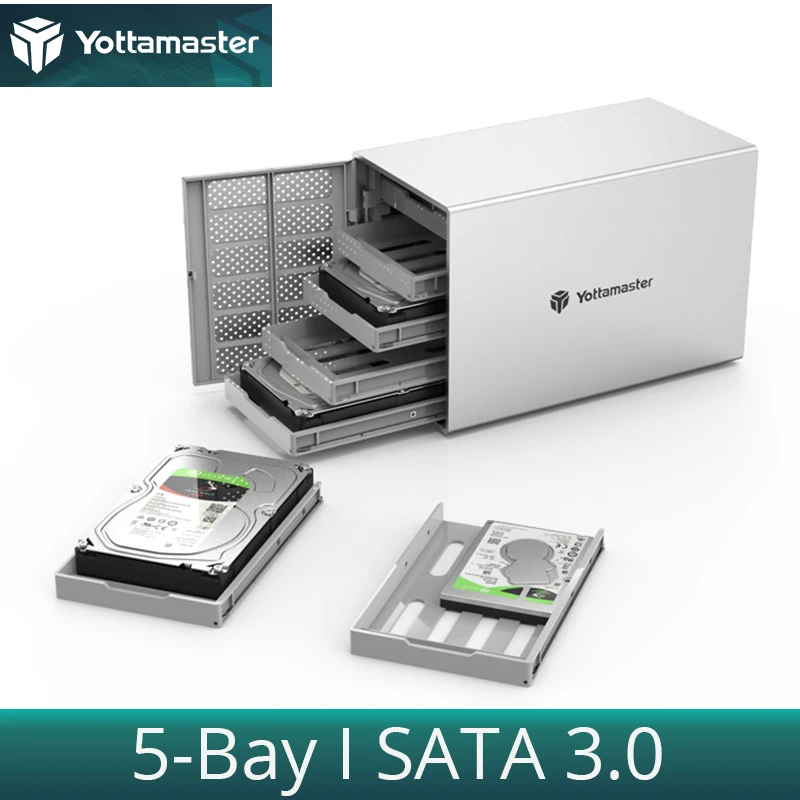 Док-станция для жесткого диска Yottamaster PS500U3 5 отсеков супер скоростная Usb 3 0 HDD с