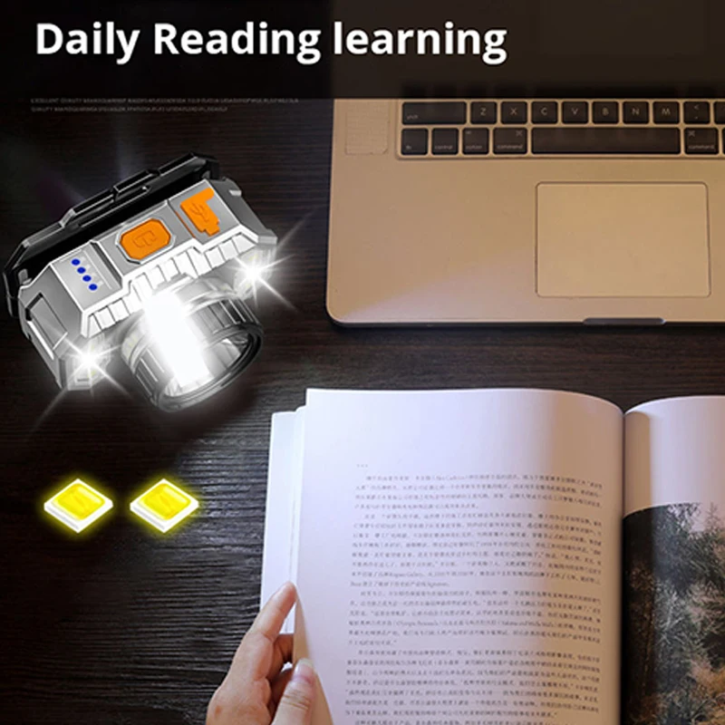 Светодиодный налобный фонарь супер яркий водонепроницаемый уличный с