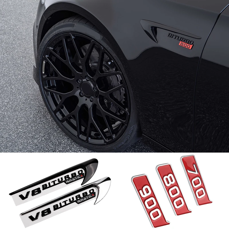 V8 V12 BITURBO TURBO 4MATIC 700 800 900 Боковая эмблема на крыле Знаки отличия для Brabus Mercedes G W463 W205