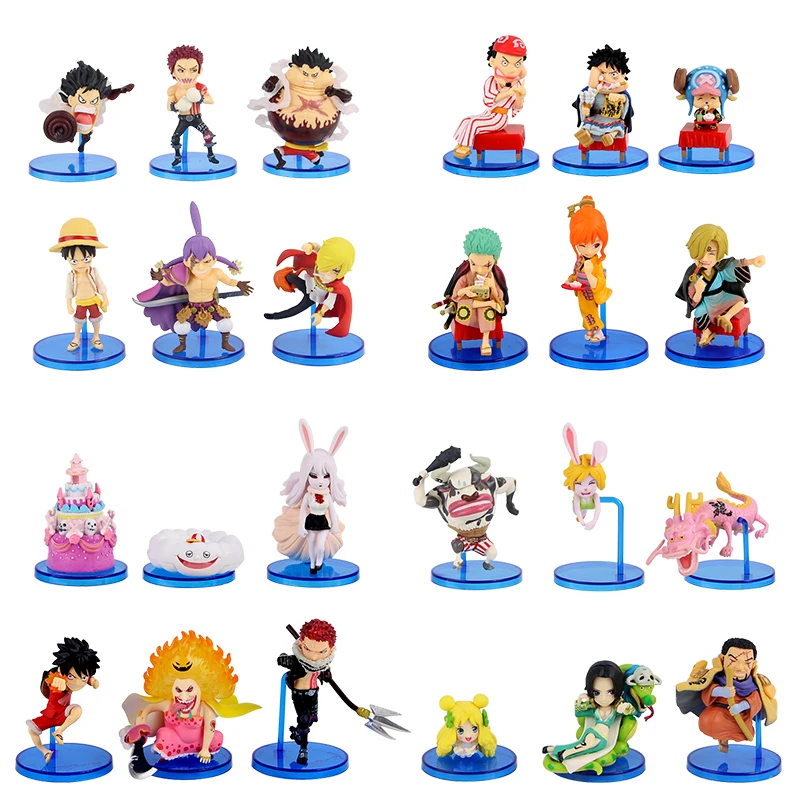 

6 шт./лот аниме Luffy Zoro Sanji Charlotte Hancock Ace Marco Милая Мини-кукла ПВХ Фигурки коллекционные модели игрушки