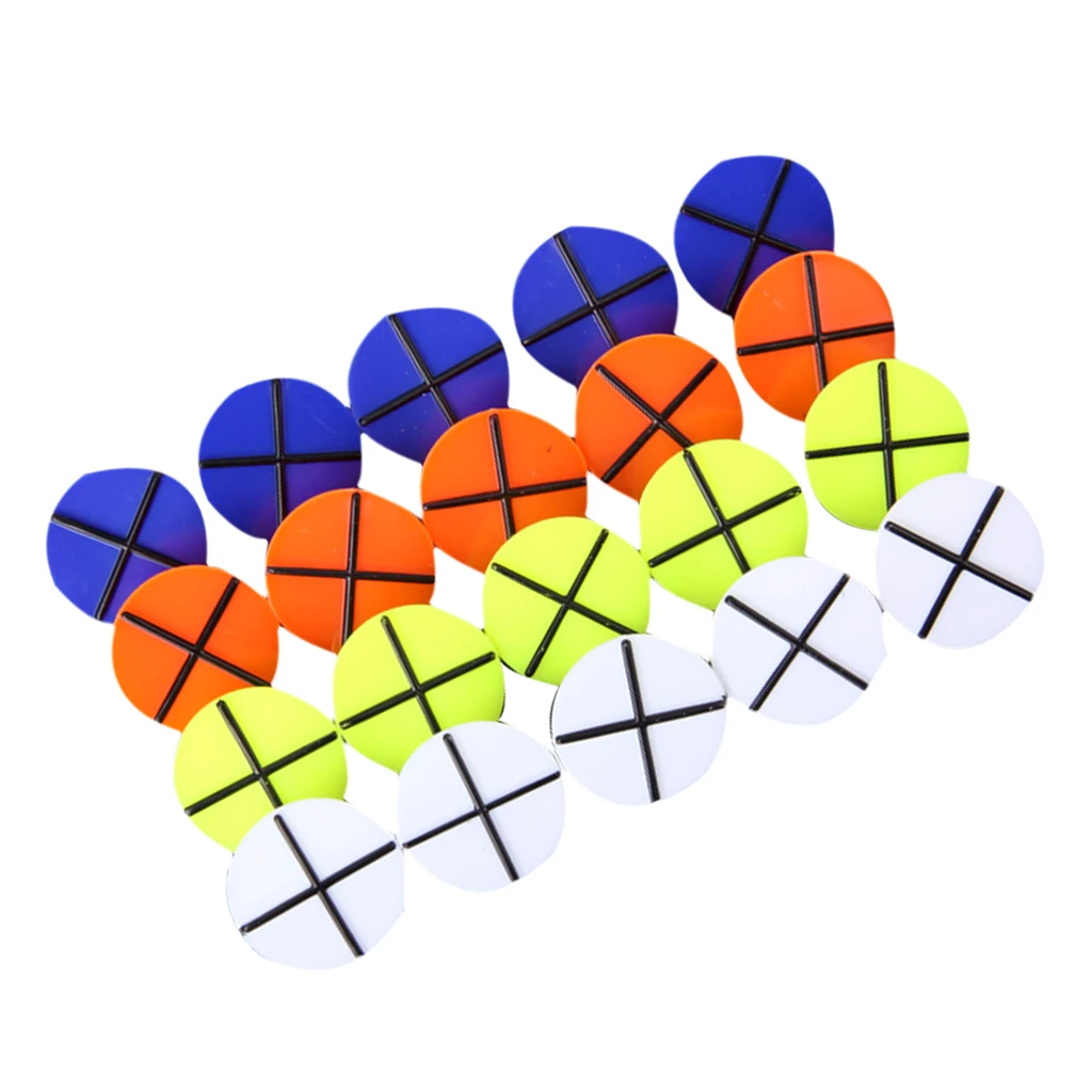 Lot 20PCS PLASTIC ROUND MIXED COLOR GOLF BALL MARKERS GOLFER TRAINING AIDS New | Спорт и развлечения