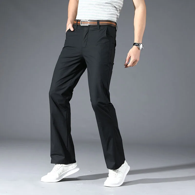 Мужские деловые повседневные облегающие брюки тонкие белые мужские в Корейском