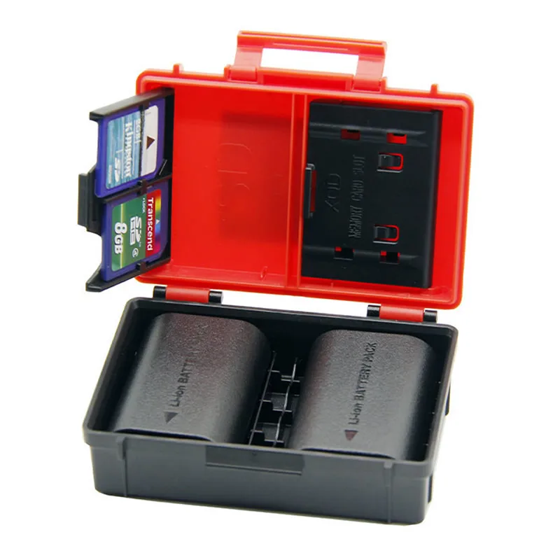 Camera Battery Storage Case SD TF Memory Card for Sony NP-FM50 NP-FZ100 Canon LP-E6N BP-511 Nikon EN-EL14 EN-EL15 Batteries |
