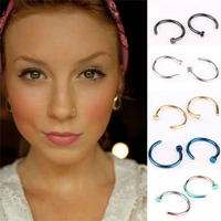 1pcs u shaped fake nose ring hoop septum rings nose piercing jewelry stainless steel body piercing jewelry