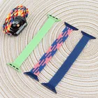 Ремешок соло тонкий плетеный для Apple watch band 44 мм 40 мм 42 мм 38 мм 42 мм, эластичный тканевый браслет для iWatch Series 6 5 4 3 se