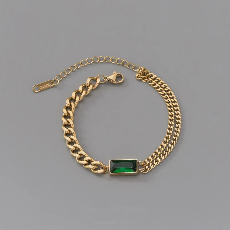 

B011 Temperament women's hip hop style titanium steel bracelet