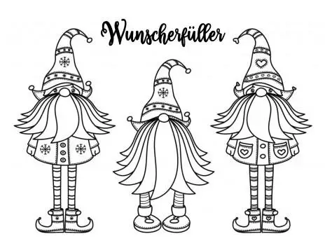 Санта Клаус с немецкими словами прозрачный силиконовый штамп DIY