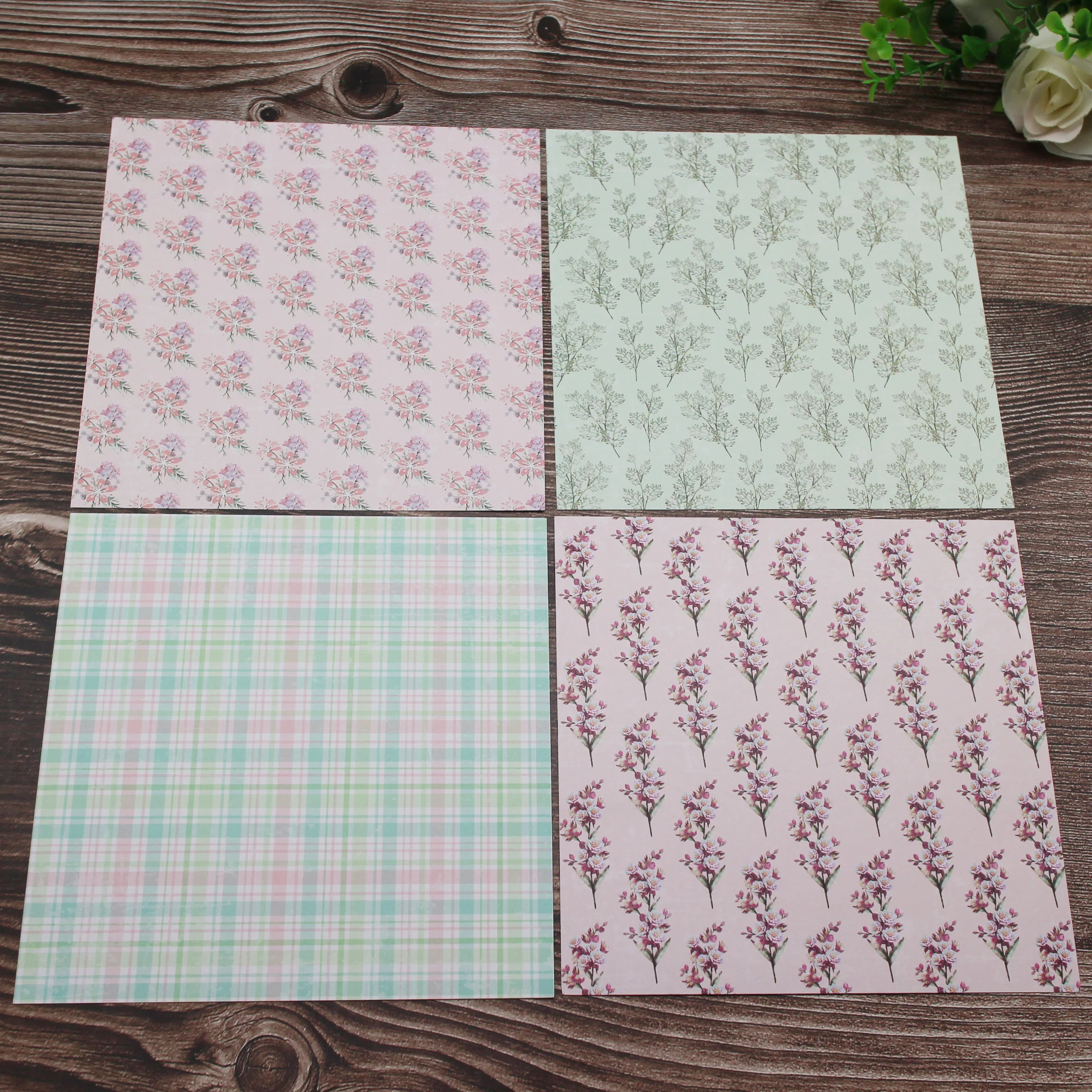 Весенний цветочный узор 24 листа 6 дюймов x форма для резки бумаги сделай сам