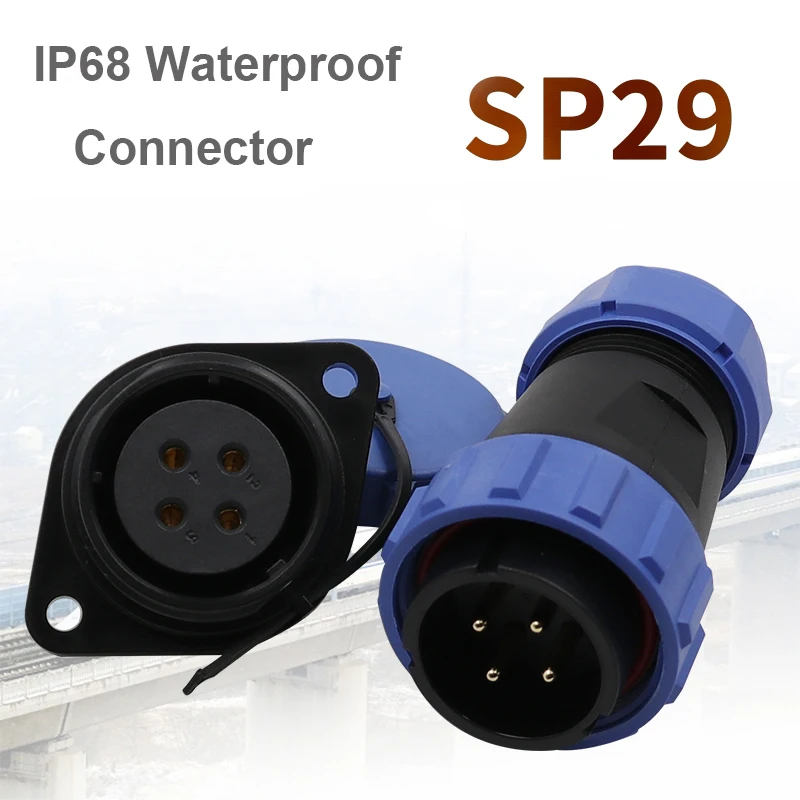 

WEIPU SP2910+SP2913 IP68 Waterproof Power Electrical Connector M28 2 3 4 7 10 16 17 20 24 26 Pin Aviation Soldering Socket Plug