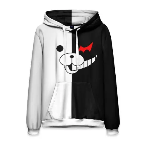 Мужская толстовка 3D MONOKUMA (КАПЮШОН)