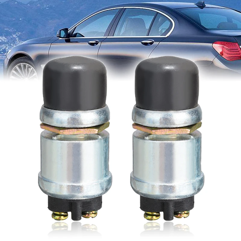 TREYUES 2 шт. 50 А 12 В водонепроницаемый переключатель для автомобиля лодки клаксон пусковые кнопки стартера отлитый под давлением алюминий встроенный пластик TREYUES 2 шт. 50 А 12 В водонепроницаемый переключатель для автомобиля лодки клаксон пусковые кнопки стартера отлитый под давлением алюминий встроенный пластик