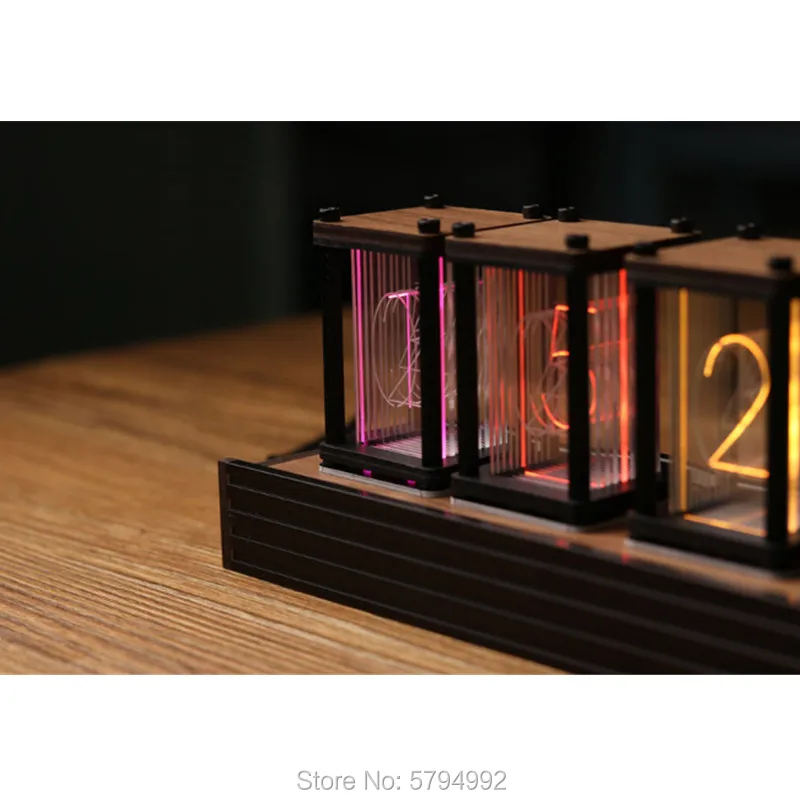 RGB псевдо светящиеся трубчатые часы DIY kit светодиодный рабочий стол креативное