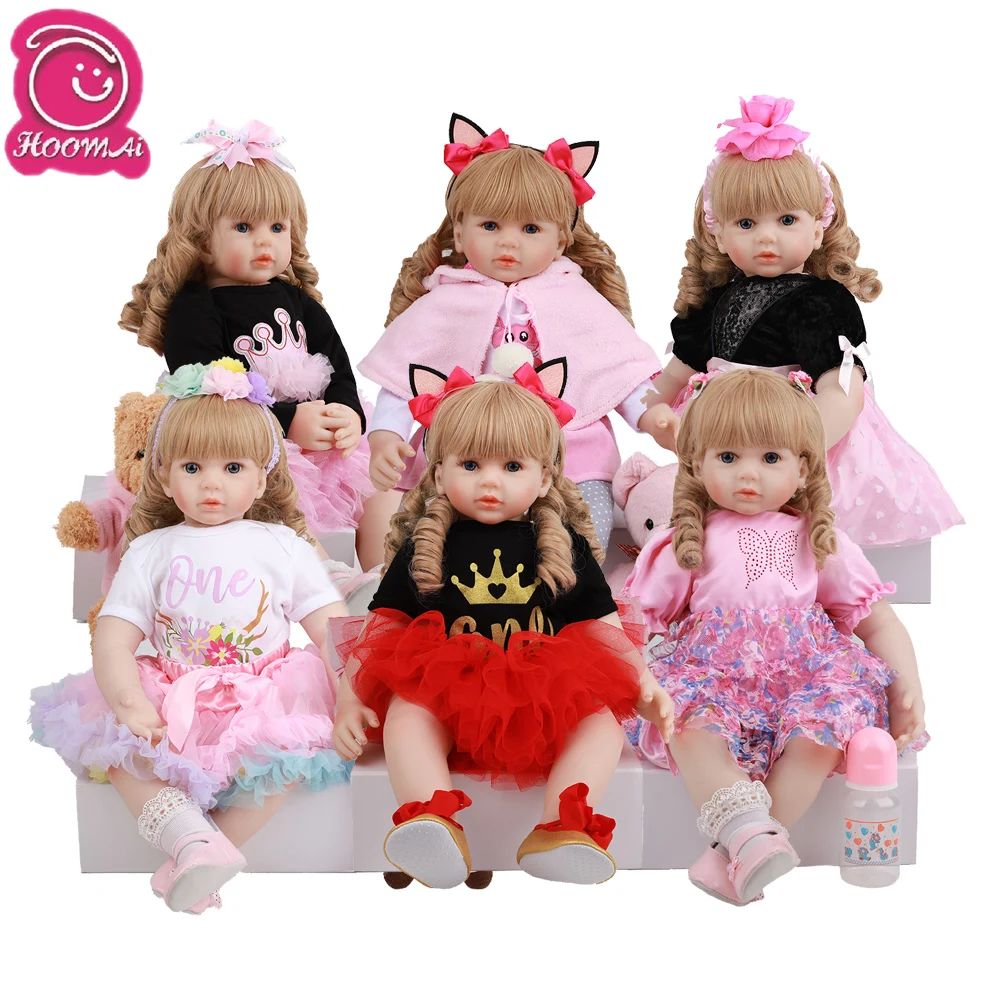 

Hoomai 24 Inch Reborn Dolls 60cm Cloth Body Newborn Girl Babies Toy Princess Boneca Baby Doll Kid Birthday Gift Collect