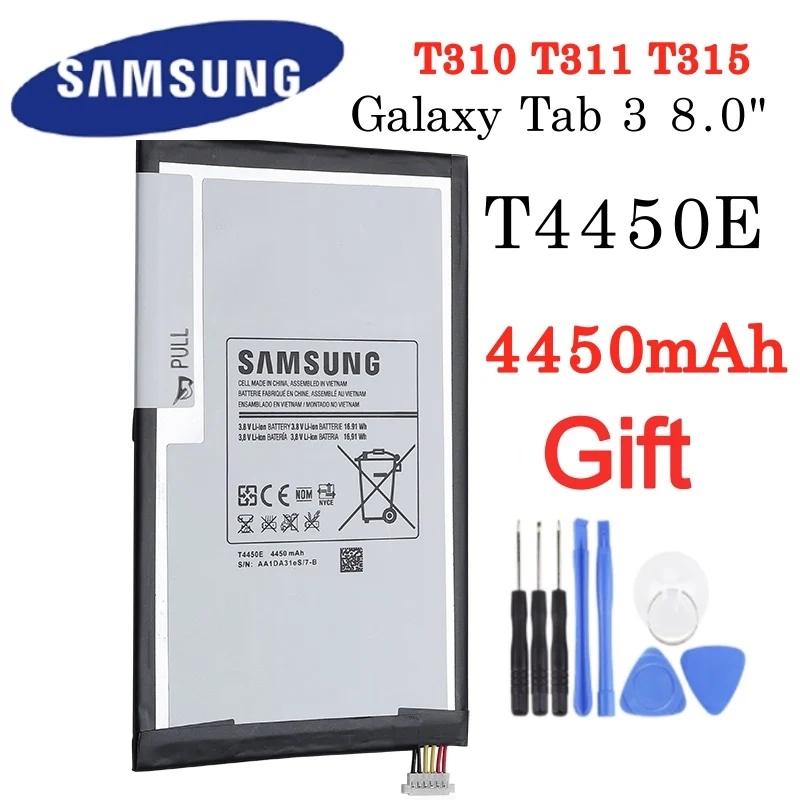 100% Оригинальный аккумулятор для планшетов Samsung T4450E Galaxy Tab 3 8 0 T310 T311 T315 Φ T3110 4450