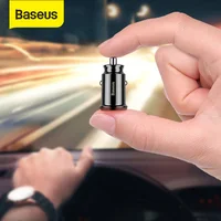 Автомобильное зарядное устройство Baseus для iPhone, Samsung, телефона, планшета, GPS, 3.1A, быстрая зарядка, зарядное устройство, Мини, двойной USB, автомоб...