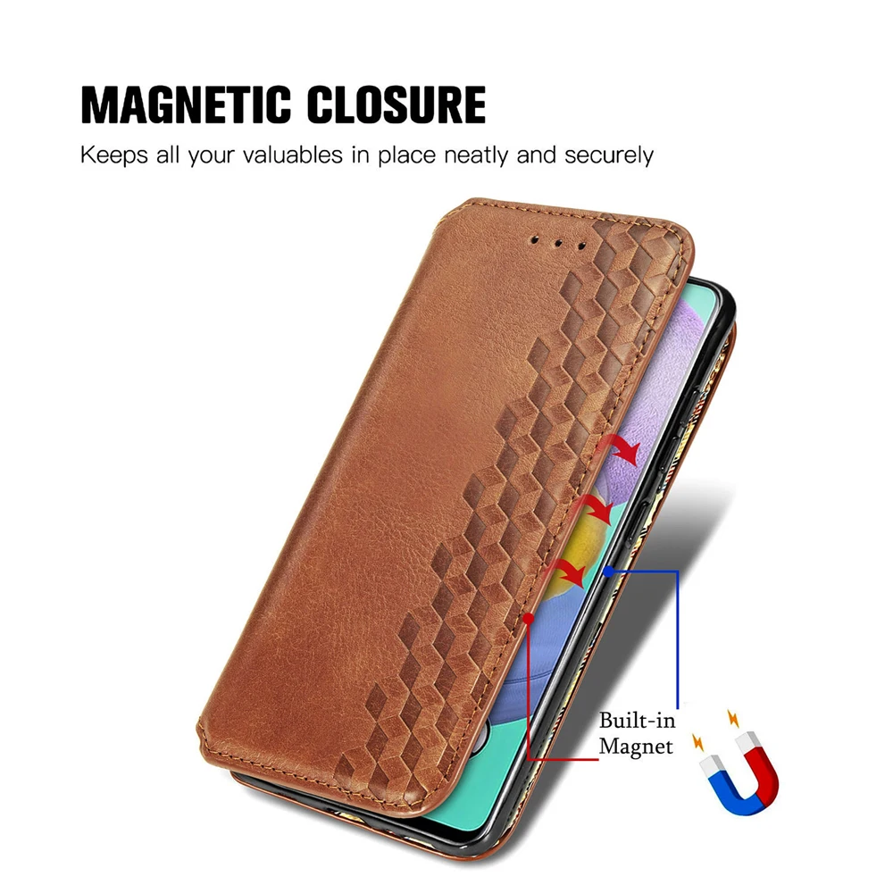 Leather Case For Samsung Galaxy A14 A52 A72 A53 A33 A13 A03 A51 A71 A22 A32 A31 A12 A02 A03 A41 A30 A50 A70 S Flip Wallet Cover