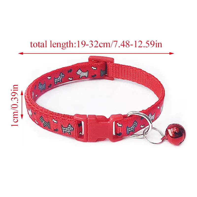 

Pet Neck Ring Adjustable Pet Printing Collar Cute Neck strap Cat Dog Collar Safety Adjustment Belt Pet Neck Strap Cat Collar New